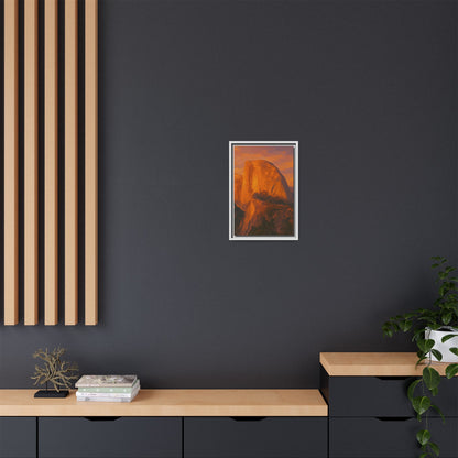 Sunset Over Half Dome - Framed Canvas
