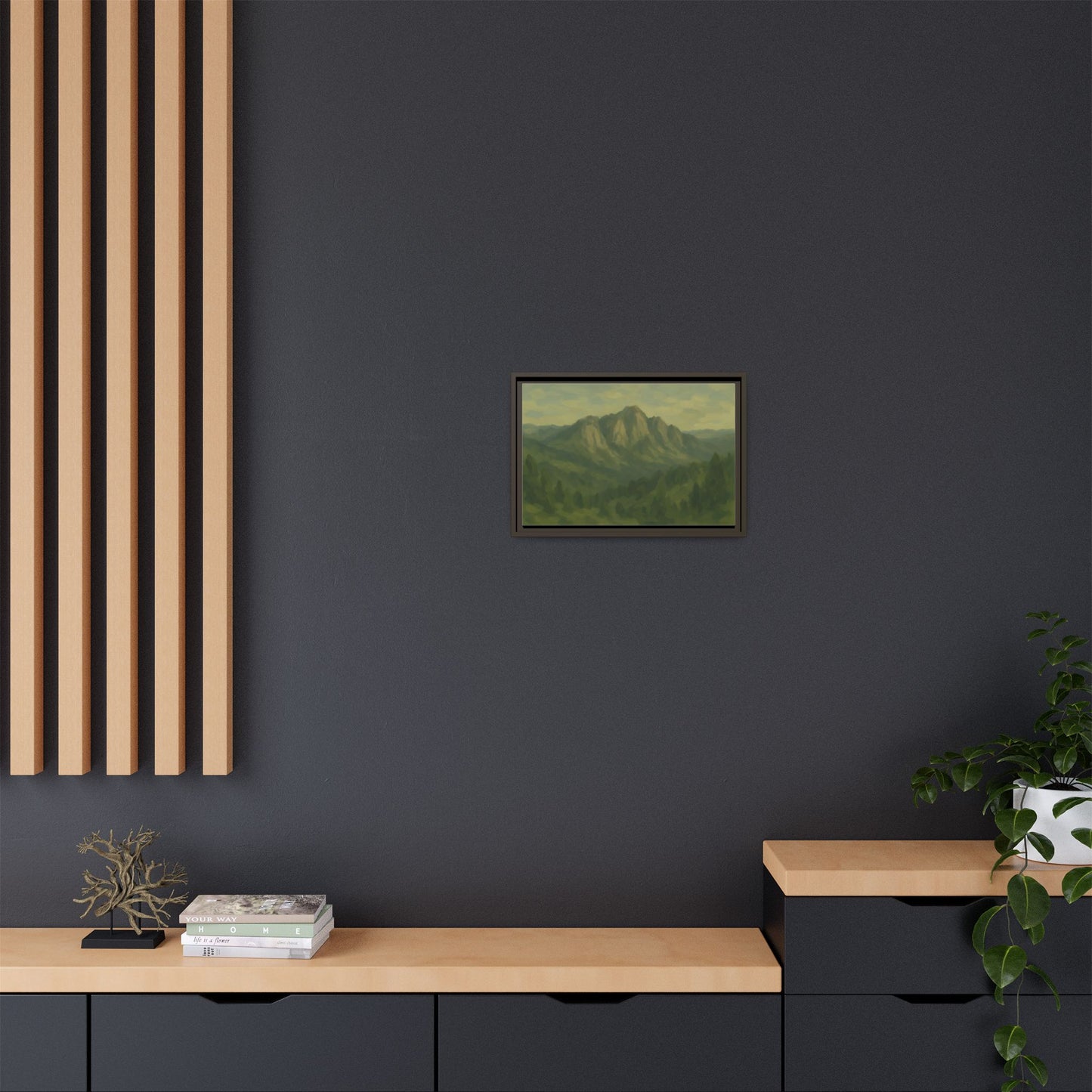 Green Mountains - Framed Canvas