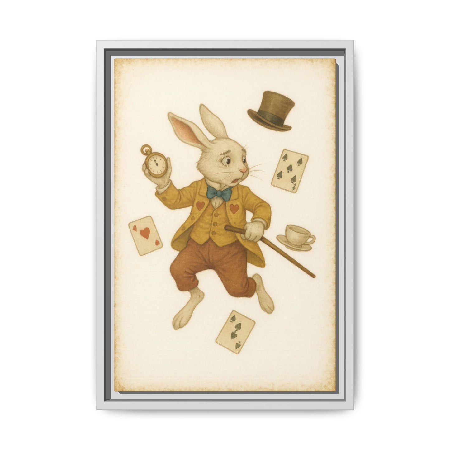 The White Rabbit - Framed Canvas