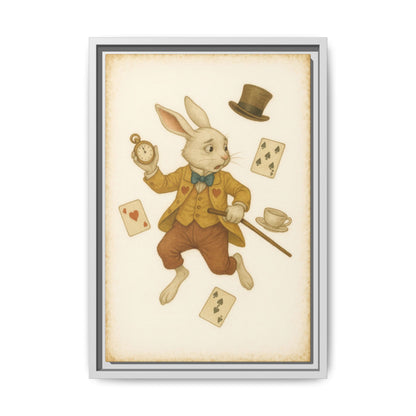 The White Rabbit - Framed Canvas