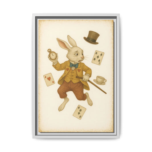 The White Rabbit - Framed Canvas