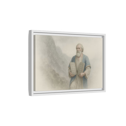 Moses Comes Down from the Mountain - Framed Canvas