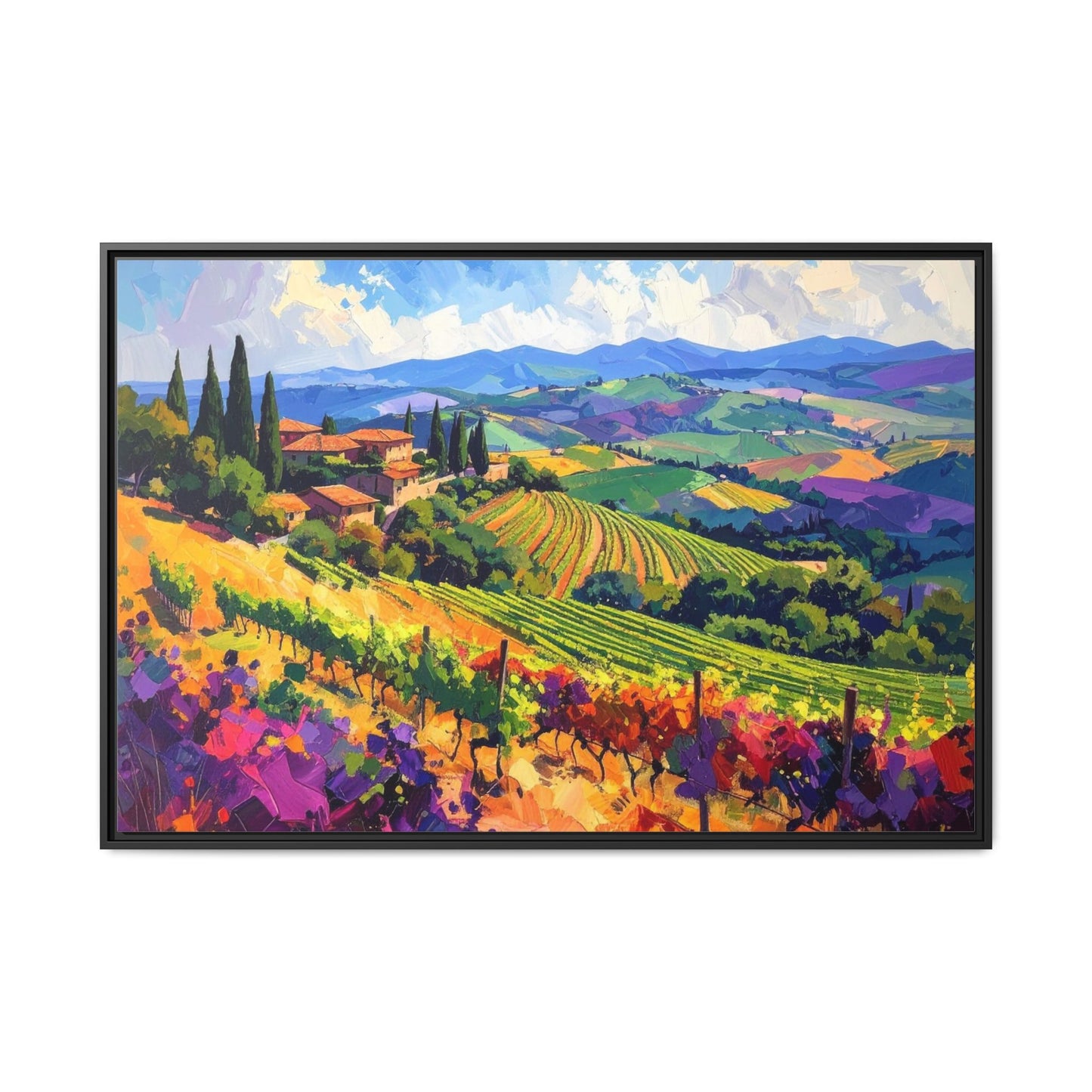 Italian Vineyard - Framed Canvas