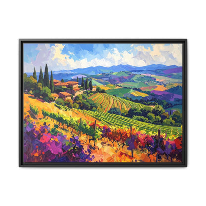 Italian Vineyard - Framed Canvas