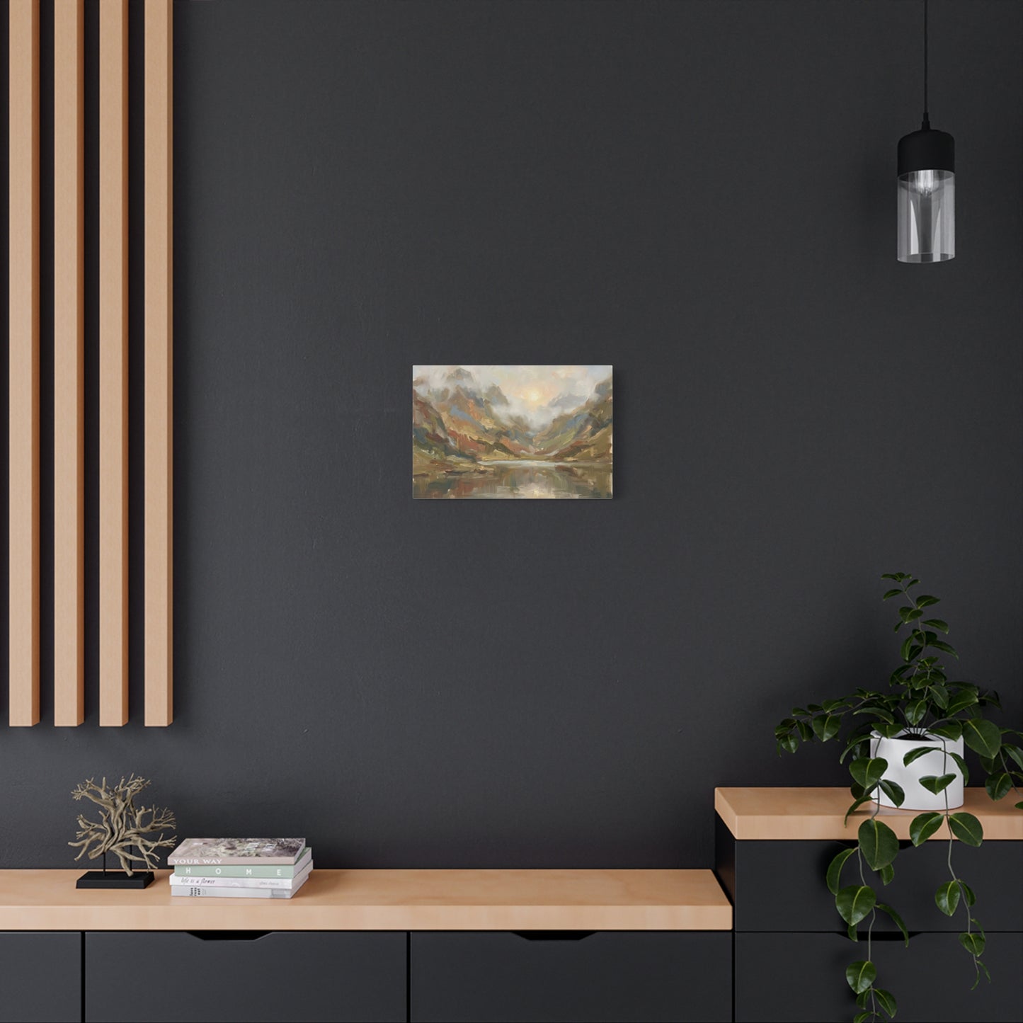 Misty Mountain Lake Canvas