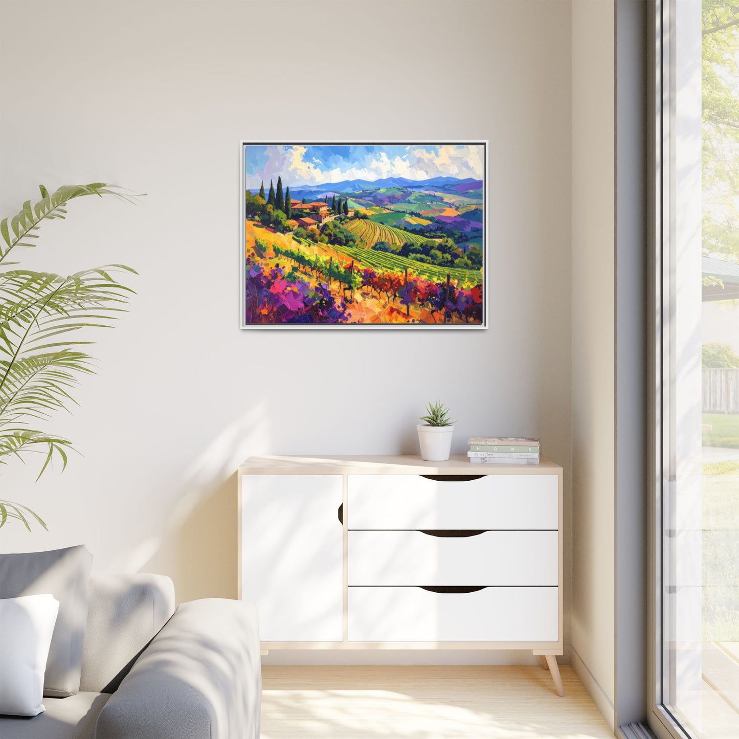 Italian Vineyard - Framed Canvas