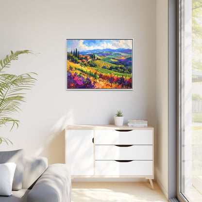 Italian Vineyard - Framed Canvas