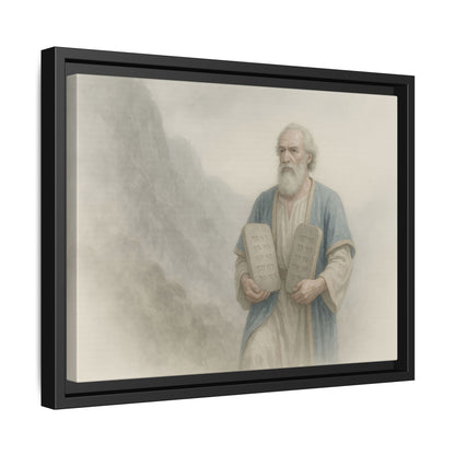 Moses Comes Down from the Mountain - Framed Canvas