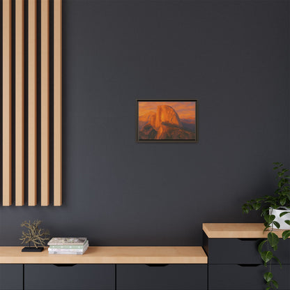 Sunset Over Half Dome - Framed Canvas