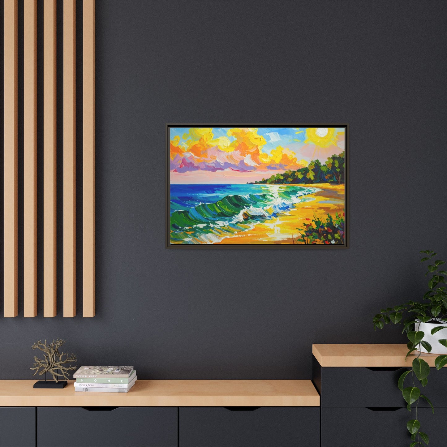Tranquil Seascape- Framed Canvas