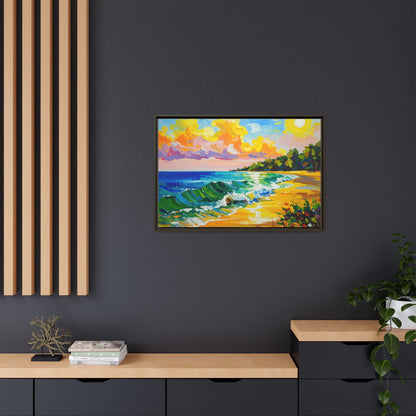 Tranquil Seascape- Framed Canvas