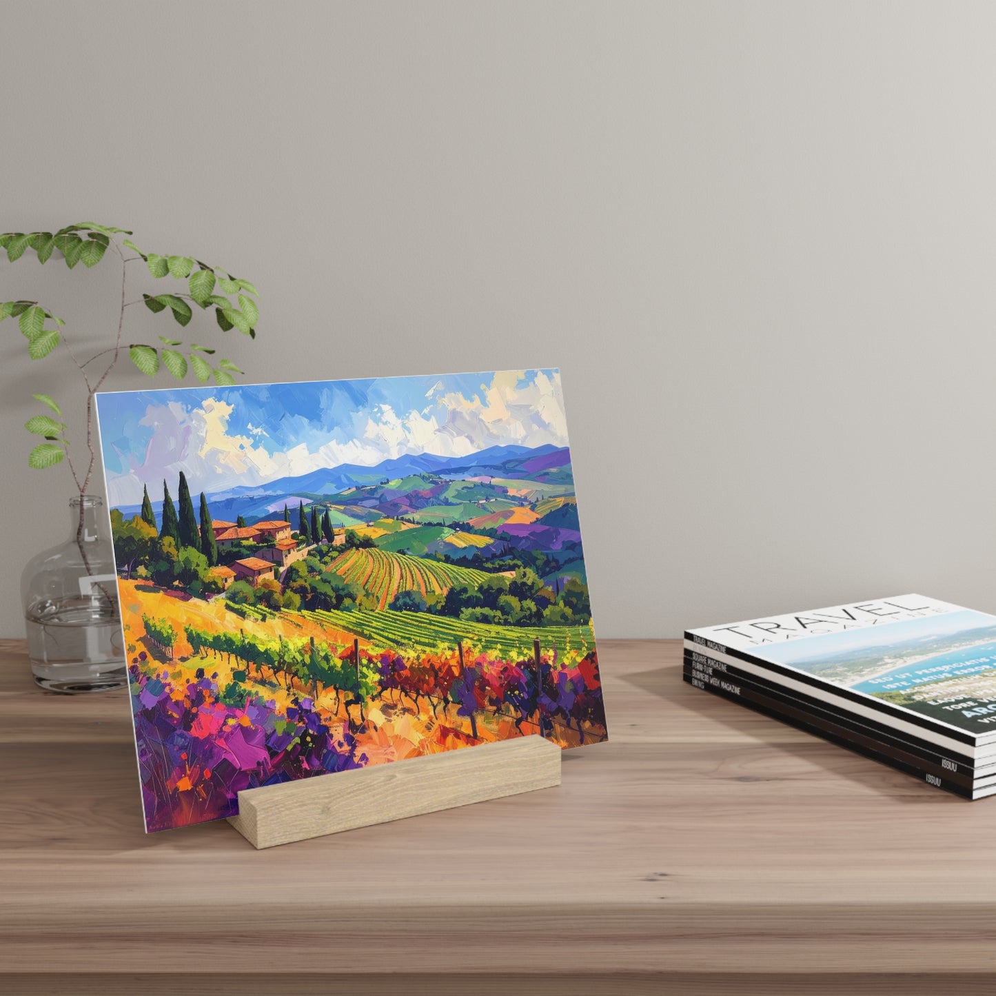 Italian Vineyard - Gallery Board with Stand