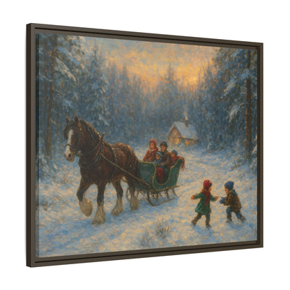 Winter Fun - Framed Canvas