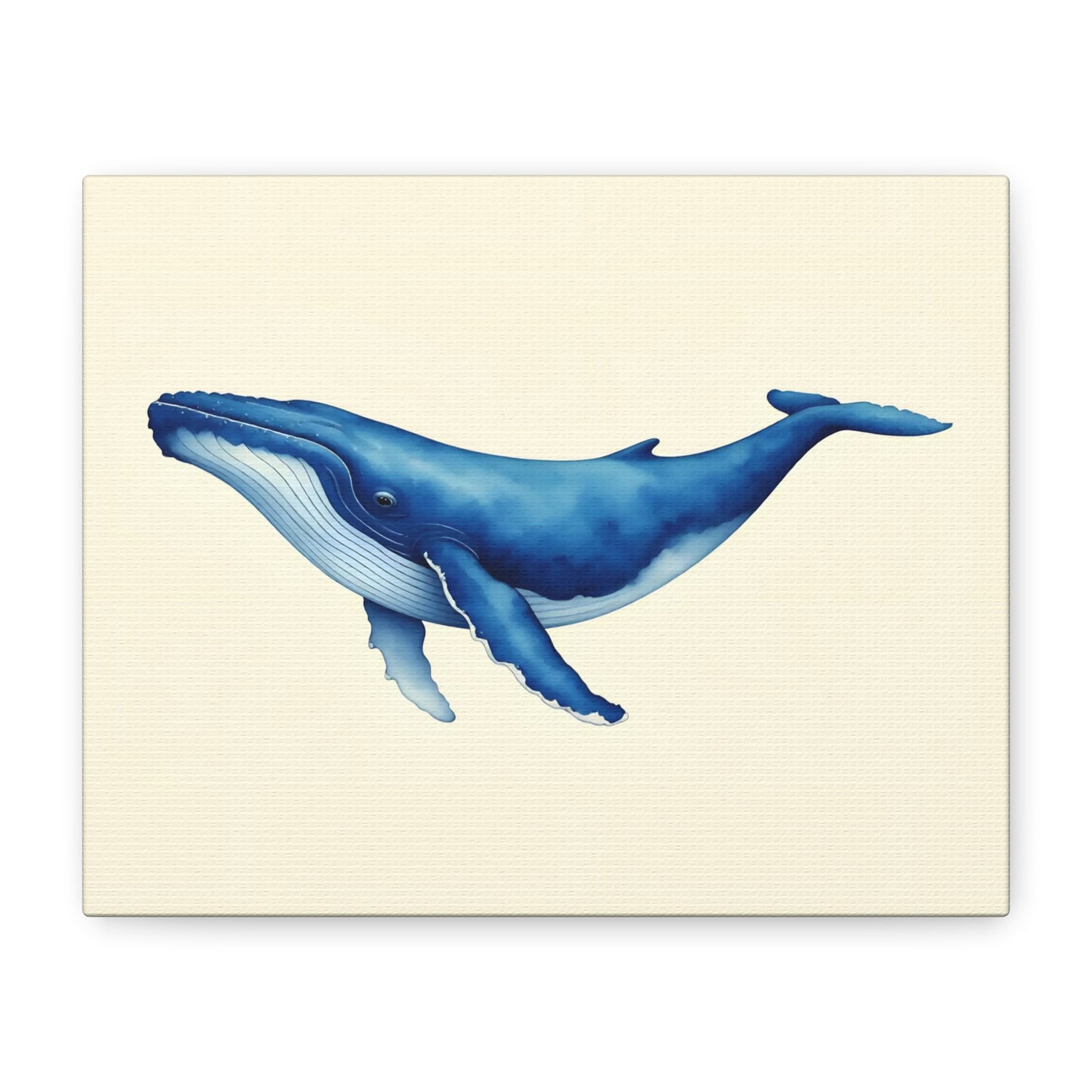 Blue Whale Watercolor Canvas