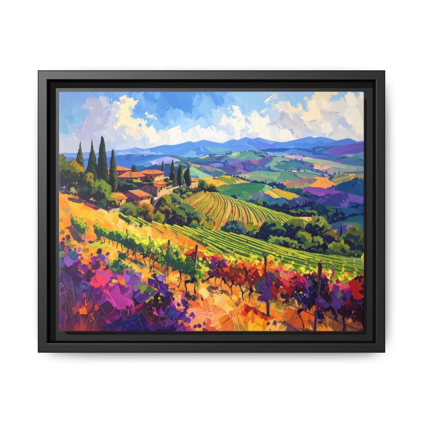 Italian Vineyard - Framed Canvas