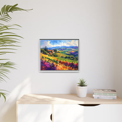 Italian Vineyard - Framed Canvas