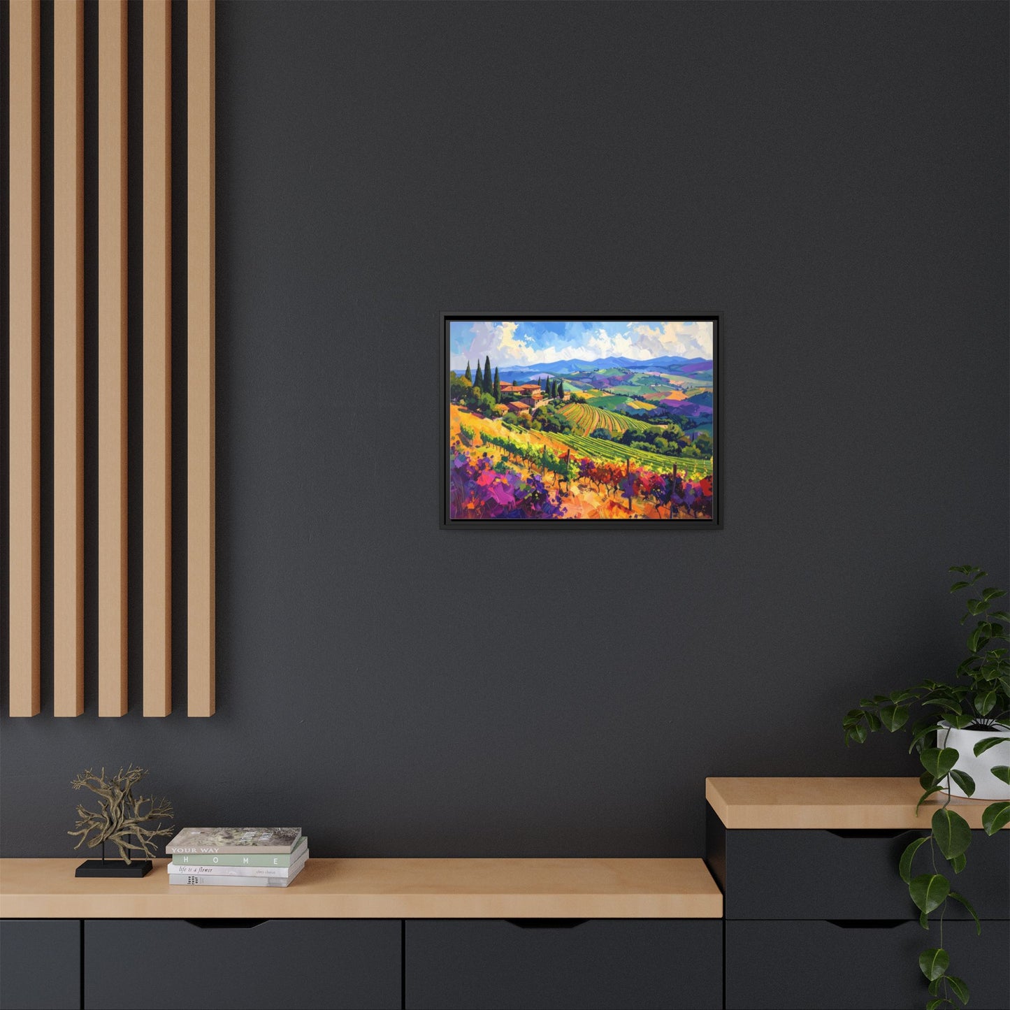 Italian Vineyard - Framed Canvas