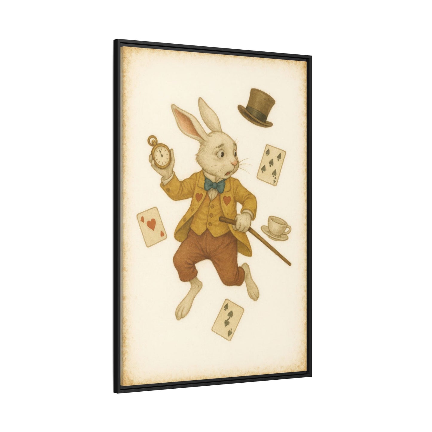 The White Rabbit - Framed Canvas