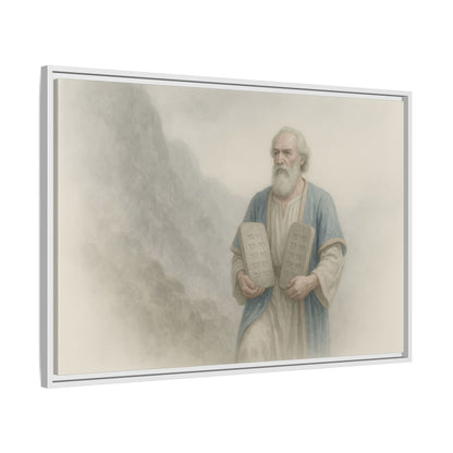 Moses Comes Down from the Mountain - Framed Canvas
