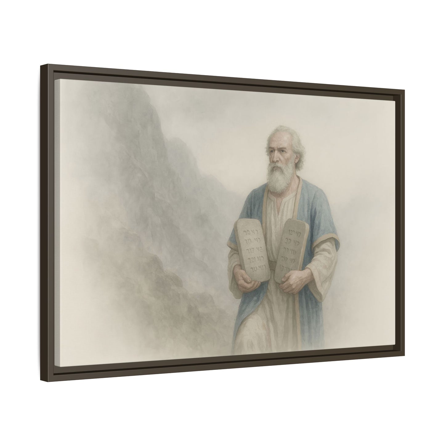 Moses Comes Down from the Mountain - Framed Canvas