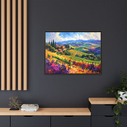 Italian Vineyard - Framed Canvas