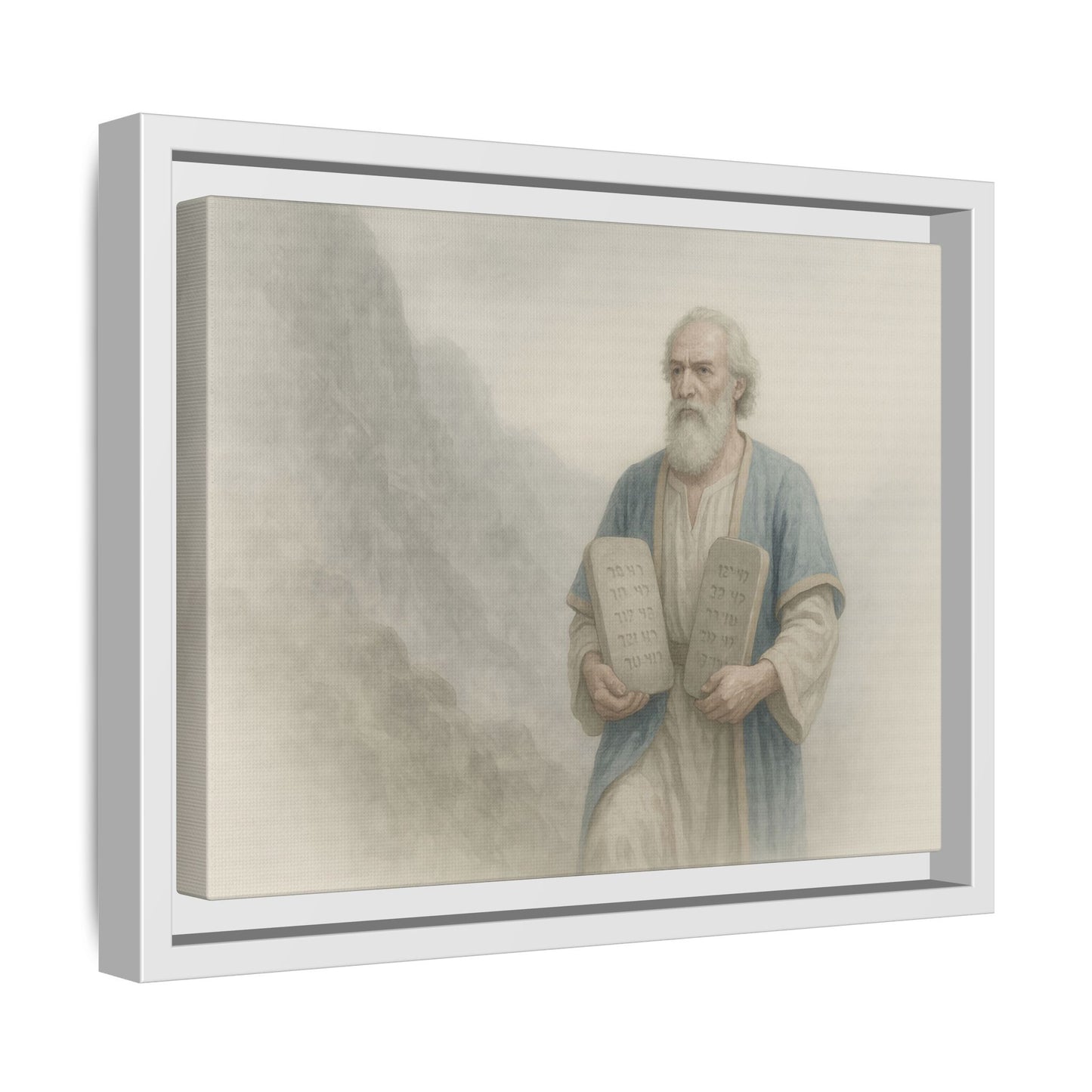 Moses Comes Down from the Mountain - Framed Canvas