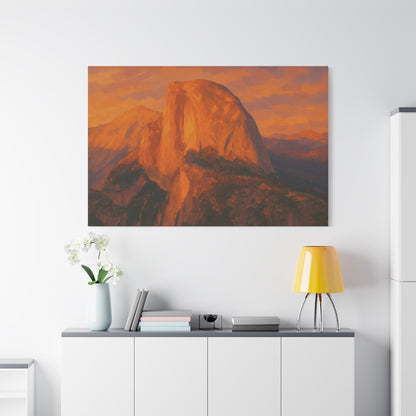 Sunset Over Half Dome Canvas