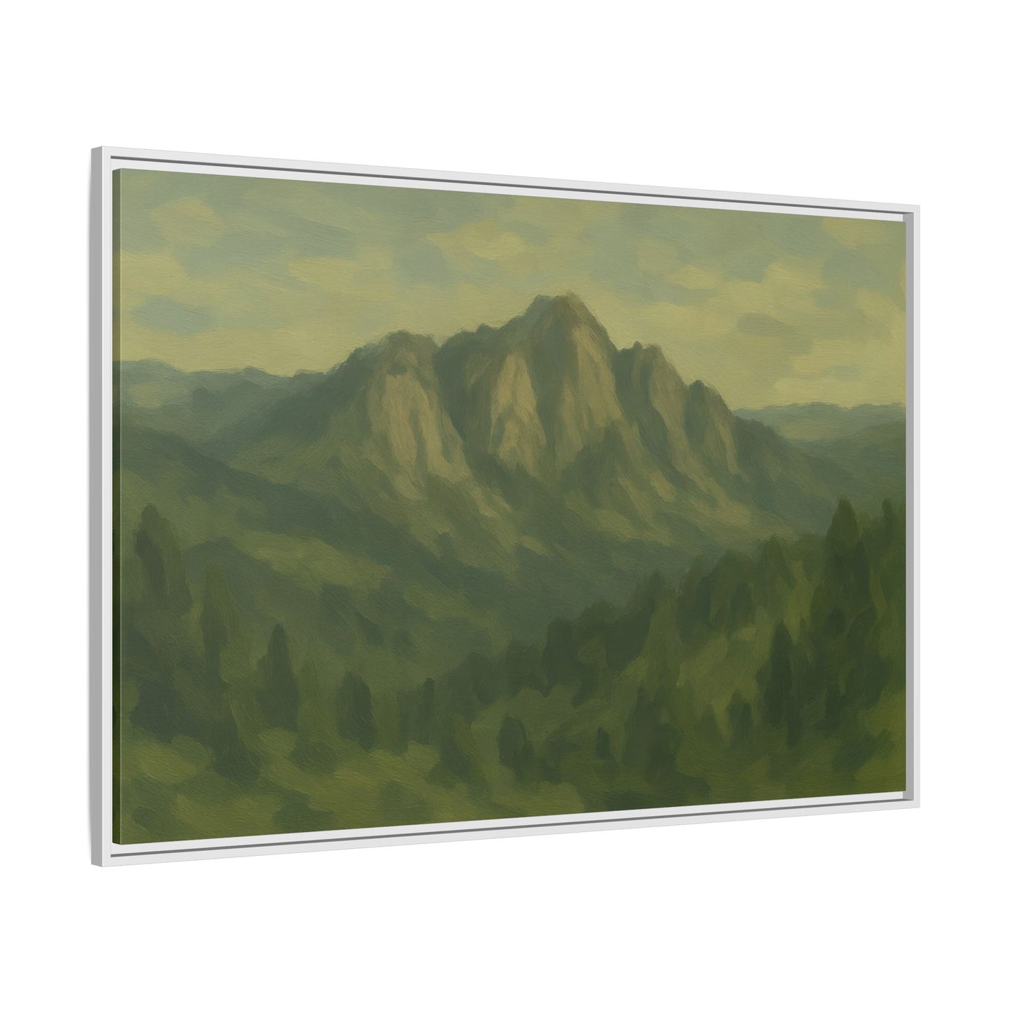 Green Mountains - Framed Canvas