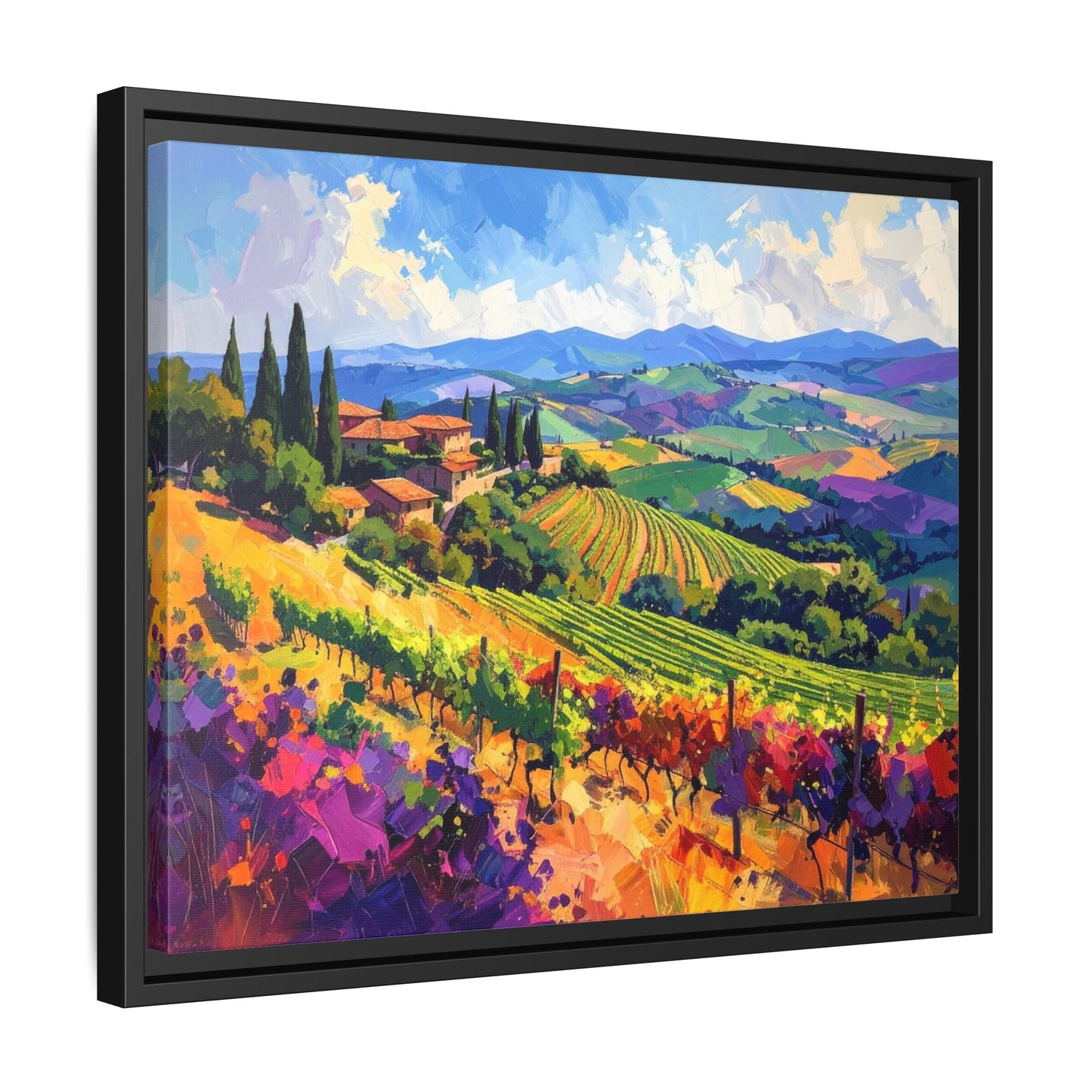 Italian Vineyard - Framed Canvas