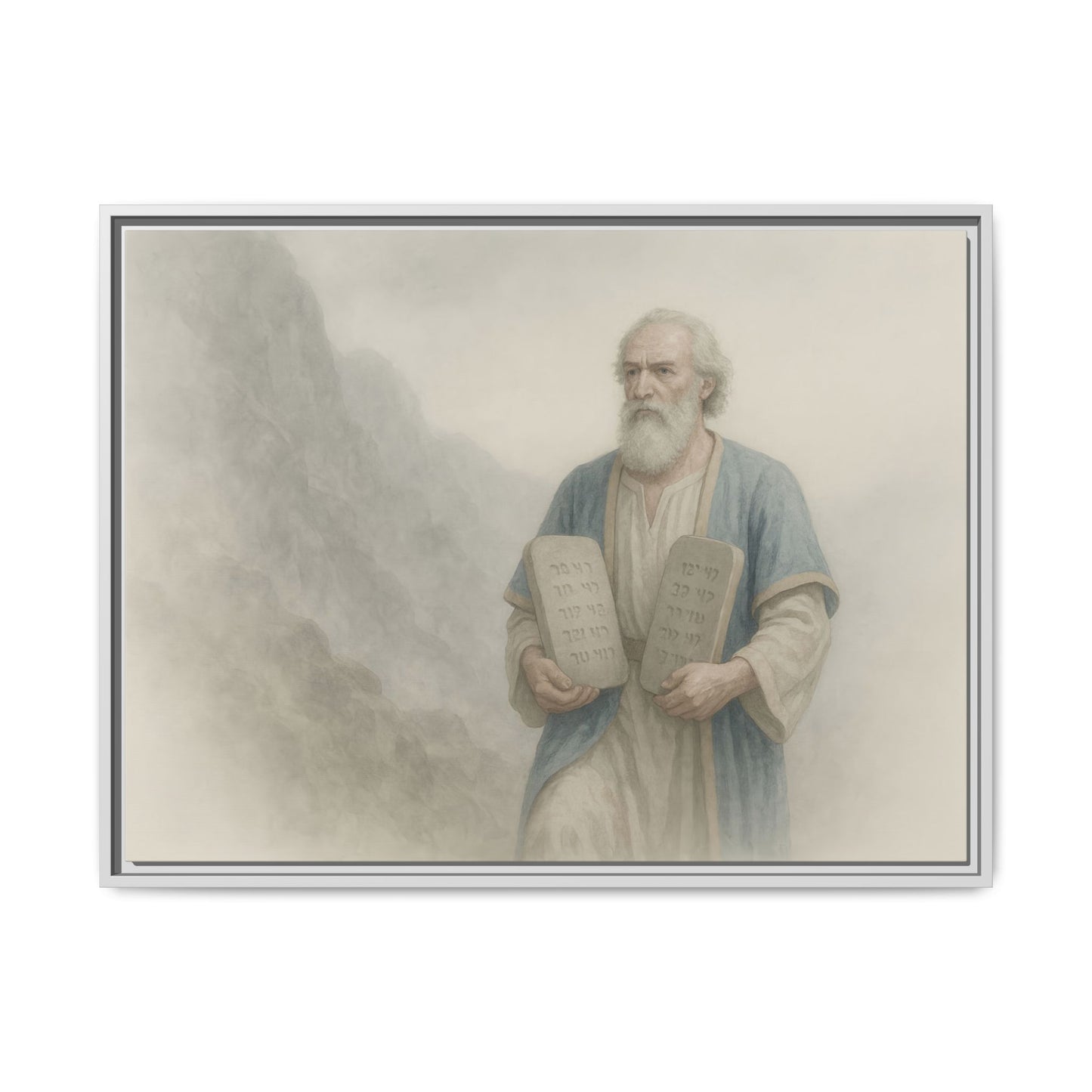 Moses Comes Down from the Mountain - Framed Canvas