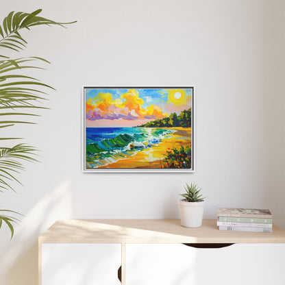 Tranquil Seascape- Framed Canvas