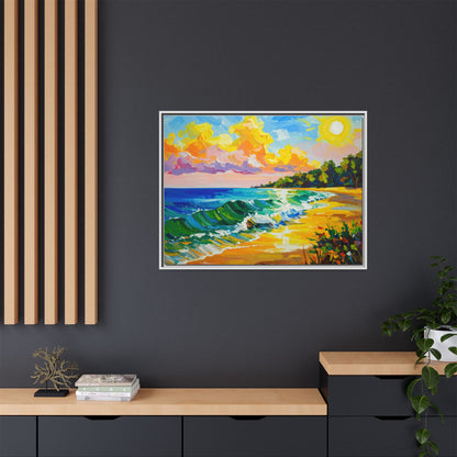 Tranquil Seascape- Framed Canvas