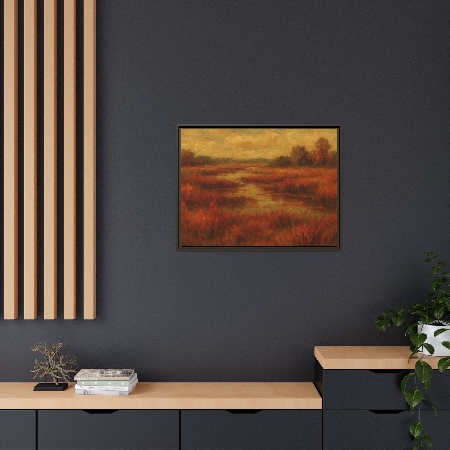 Fall Marsh - Framed Canvas