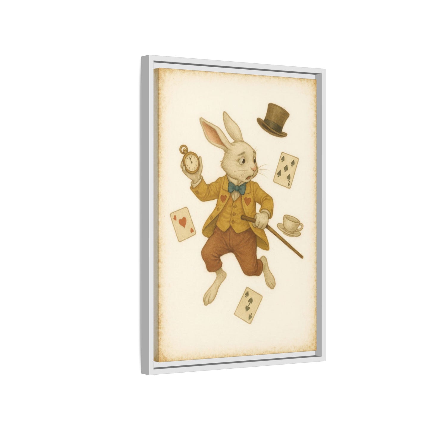 The White Rabbit - Framed Canvas