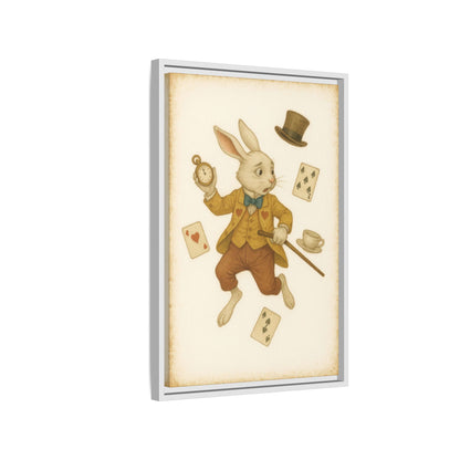 The White Rabbit - Framed Canvas