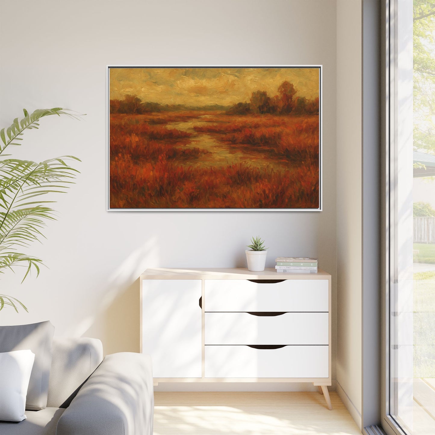 Fall Marsh - Framed Canvas