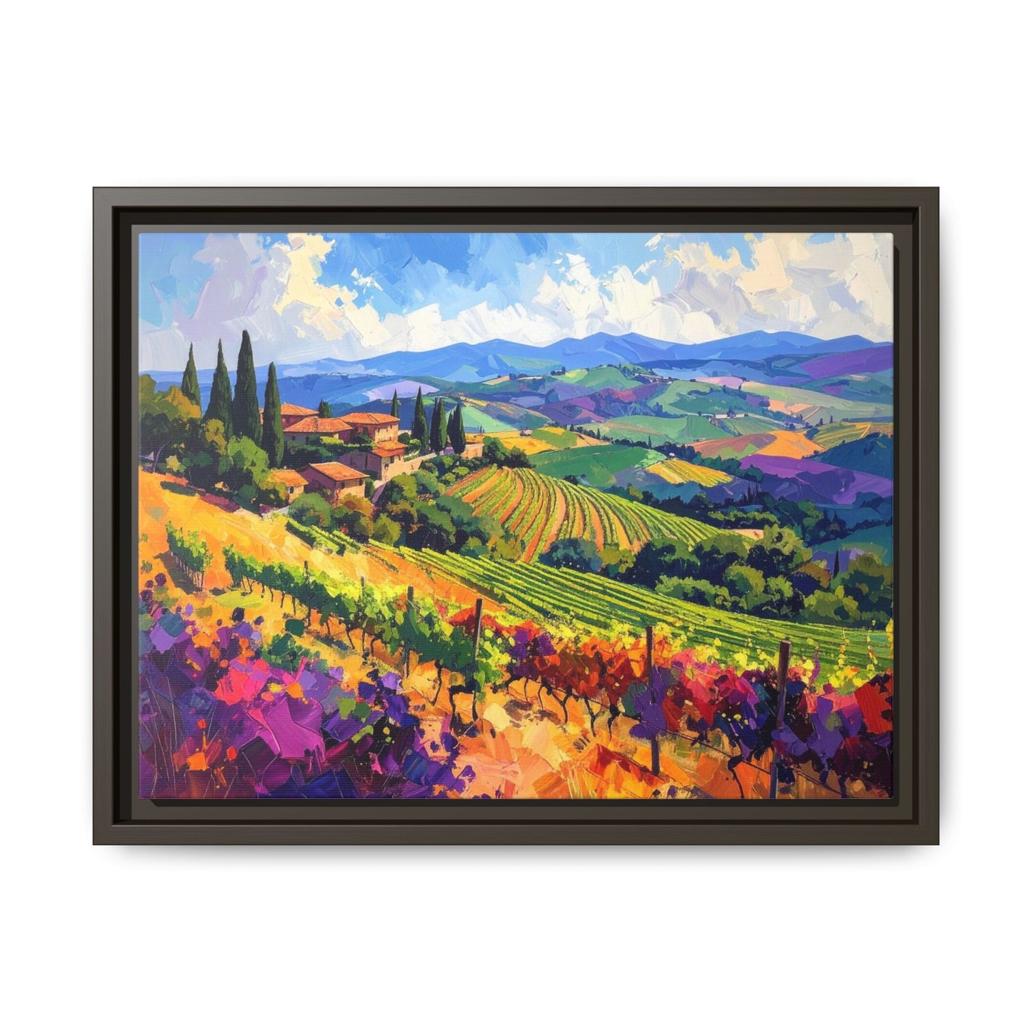 Italian Vineyard - Framed Canvas