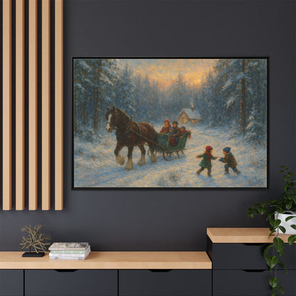 Winter Fun - Framed Canvas