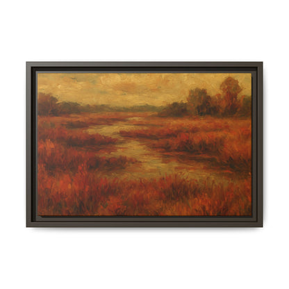 Fall Marsh - Framed Canvas