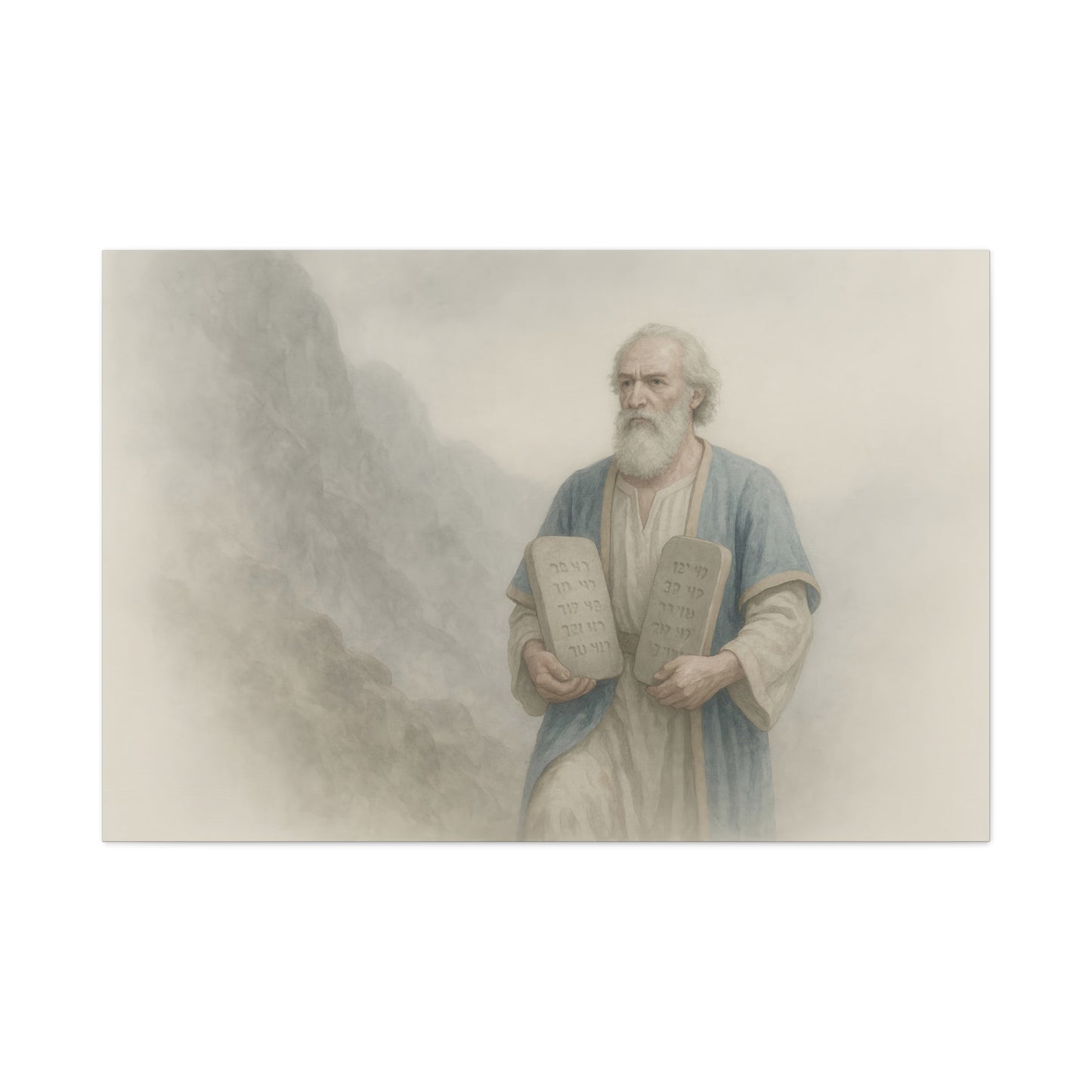 Moses Comes Down from the Mountain  - Canvas