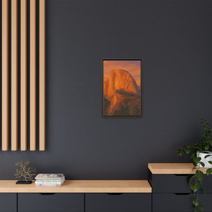 Sunset Over Half Dome - Framed Canvas