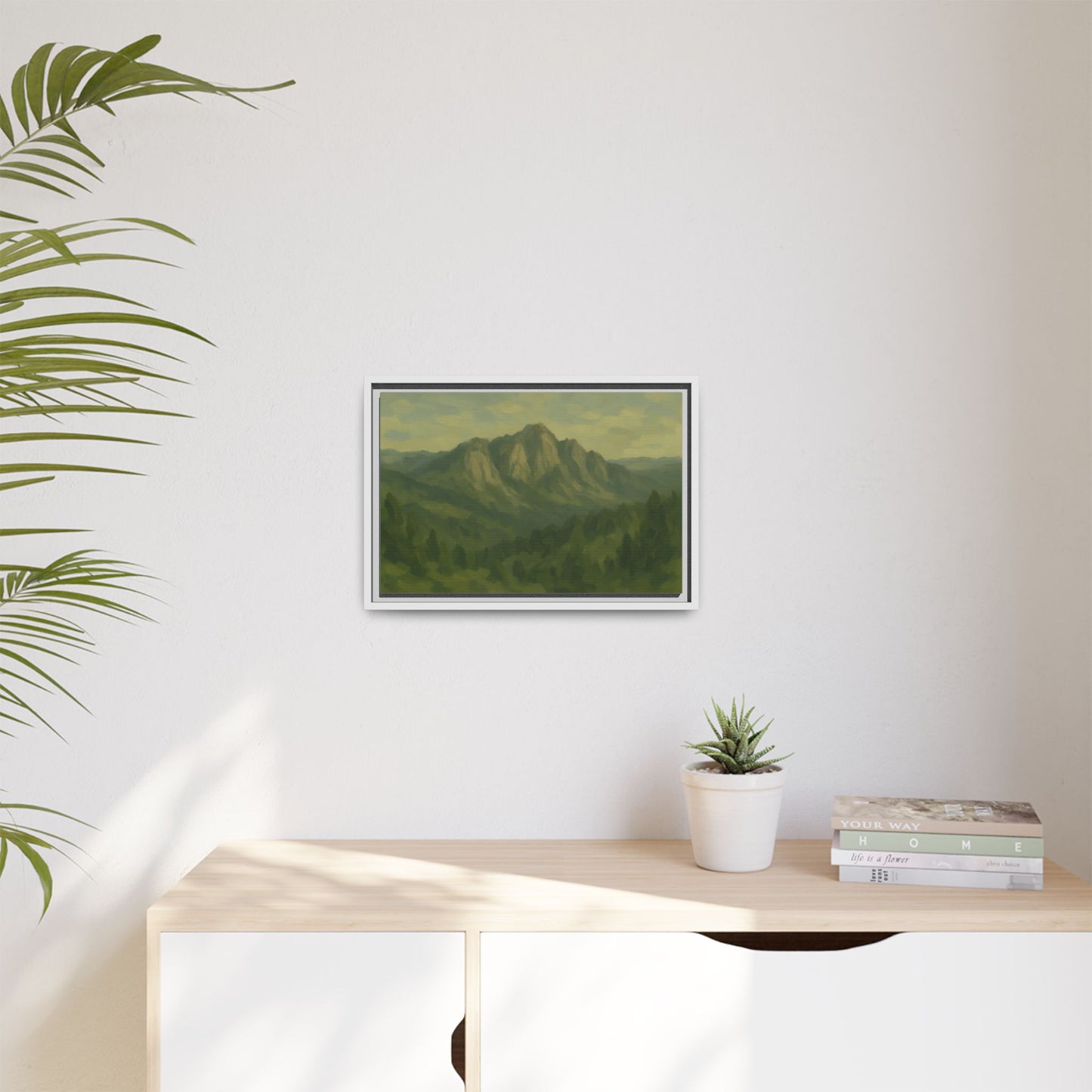 Green Mountains - Framed Canvas