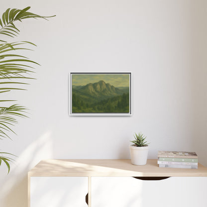 Green Mountains - Framed Canvas