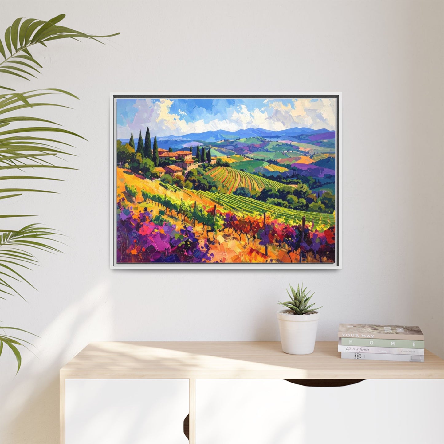 Italian Vineyard - Framed Canvas
