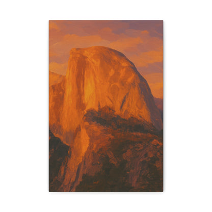 Sunset Over Half Dome Canvas
