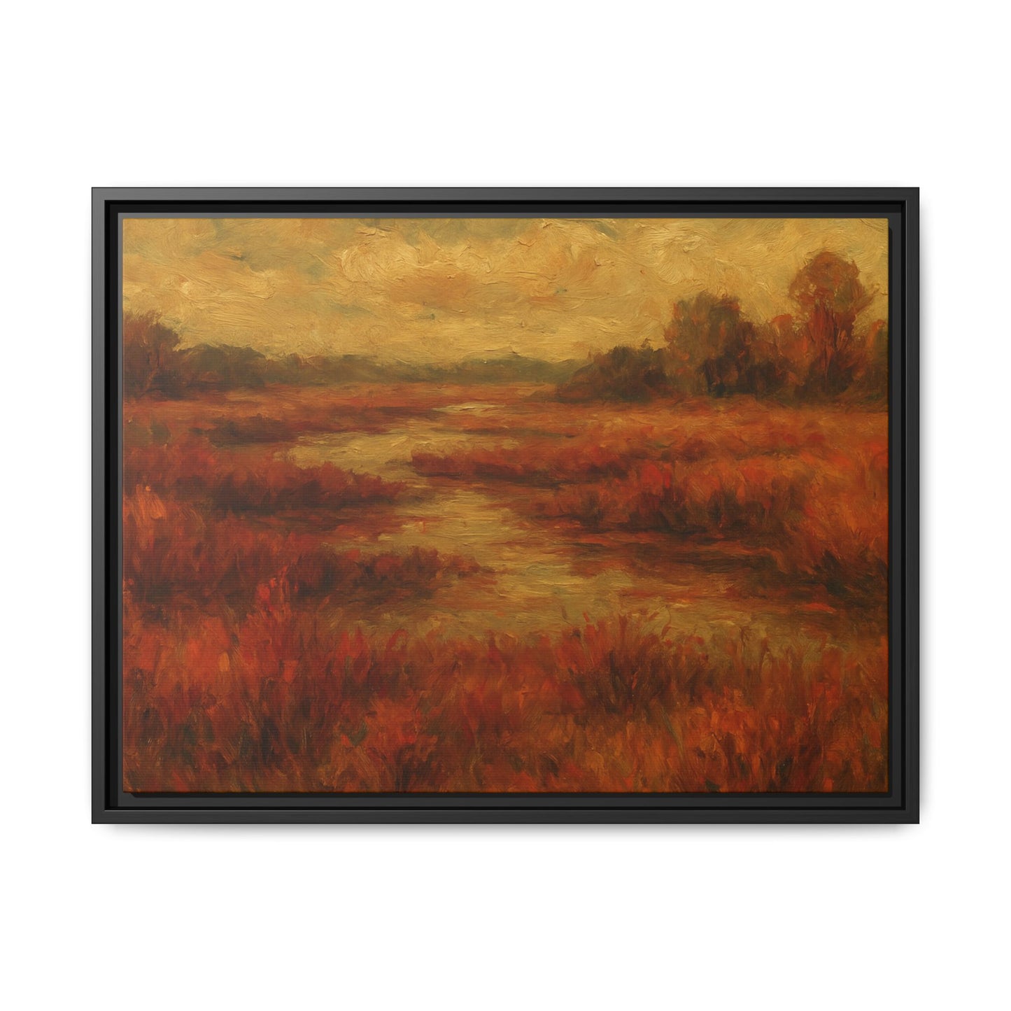 Fall Marsh - Framed Canvas