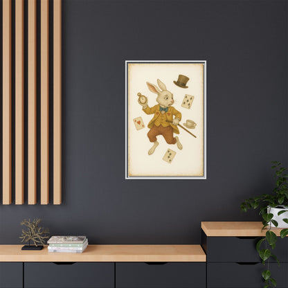 The White Rabbit - Framed Canvas