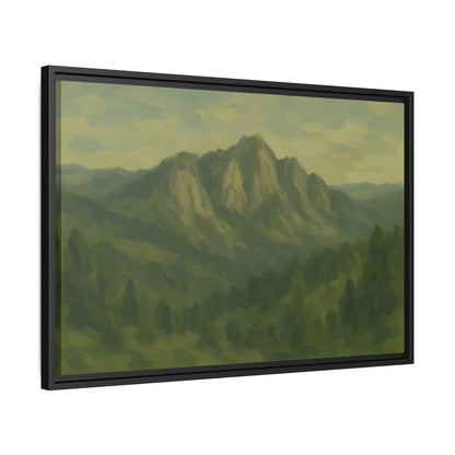 Green Mountains - Framed Canvas