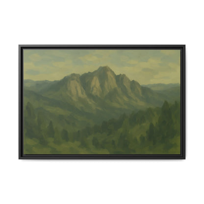 Green Mountains - Framed Canvas