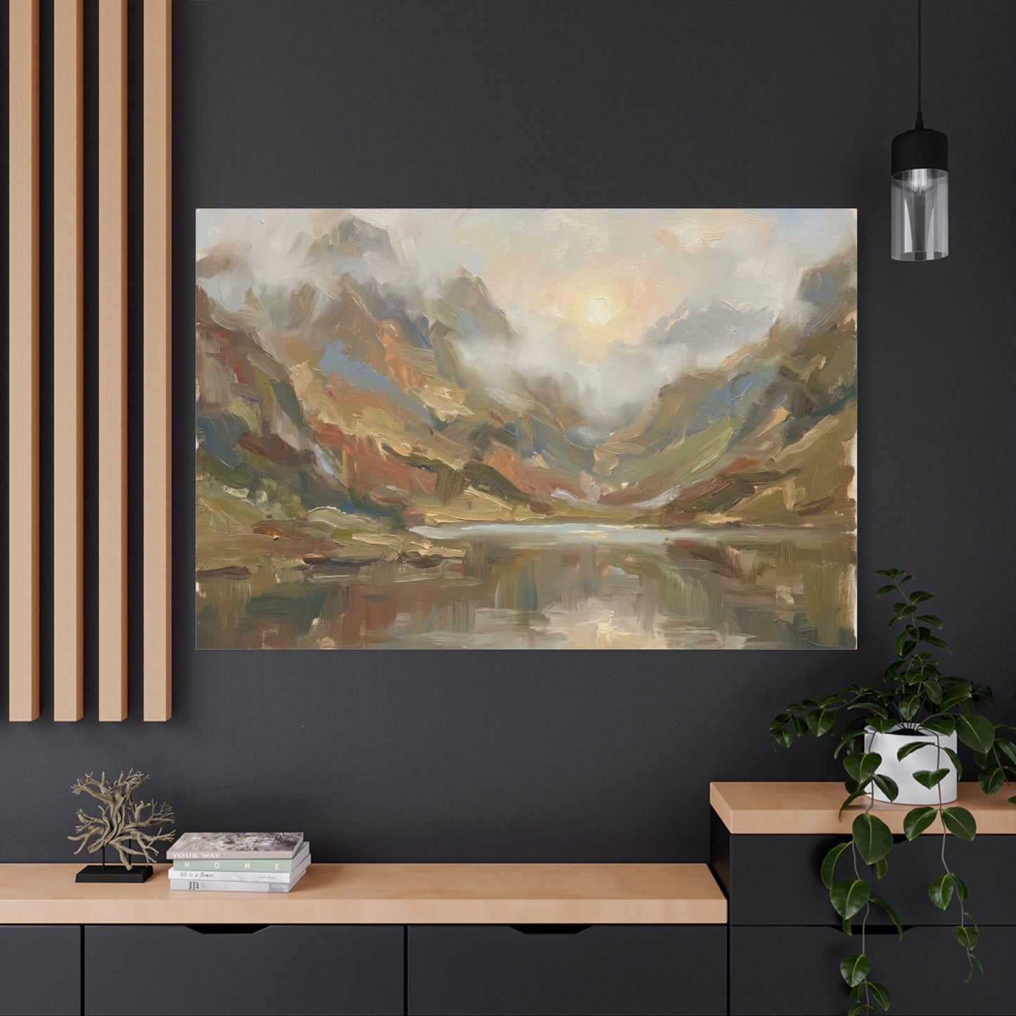Misty Mountain Lake Canvas